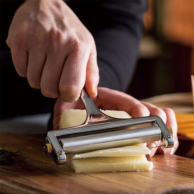 Goodfeer manuell sinklegering osteskjærer justerbar wire ostekutter non stick kake skjæring smør rivjern kjøkken gadgets