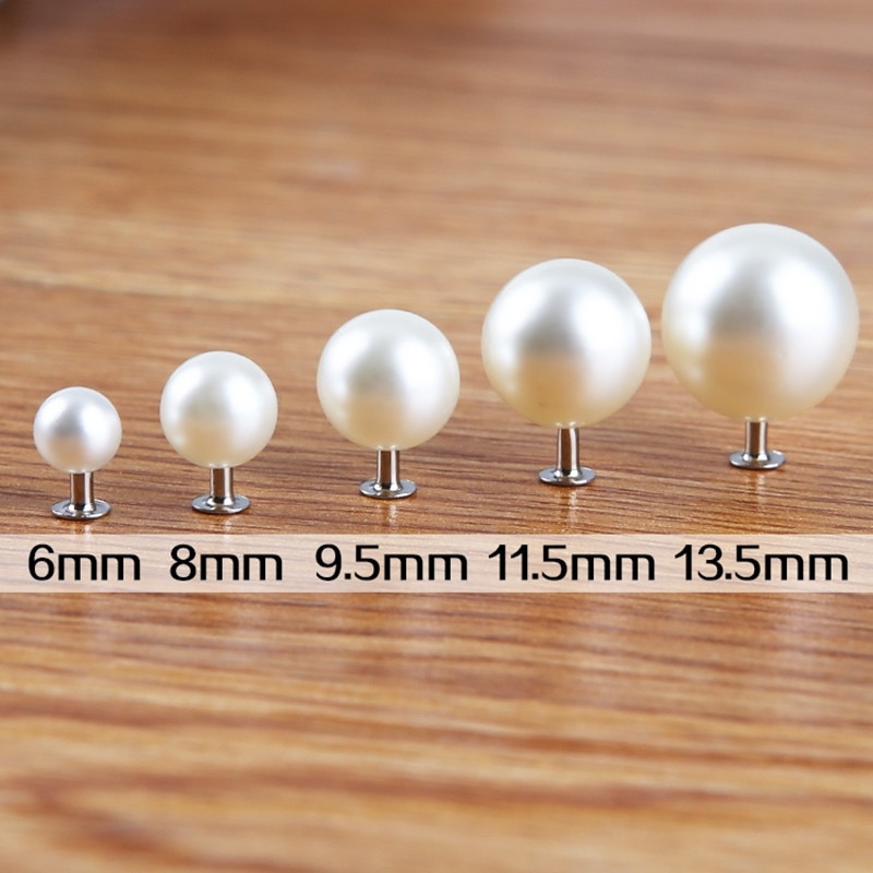 FTVOGUE 20pcs Metal Rivet Flat Head Copper Brass Screws Nuts Nails