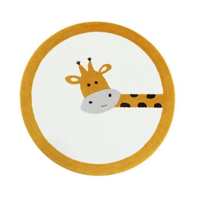 Baby Play Mat Crawling Carpet Kids Room Floor Rug Round Cartoon Deer Printed Pad J60B: Light Green
