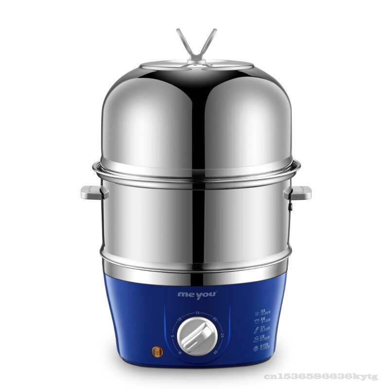 Egg Boiler Household Timing Egg Steamer Automatic Power Off Stainless Steel Mini Double Layer Bottle Disinfection Egg Boiling