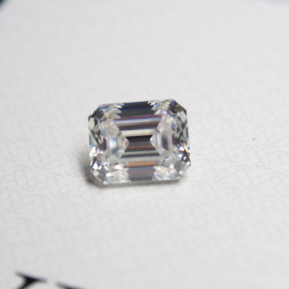 4*6mm taille émeraude 0.5 carat blanc Moissanite pierre Moissanite en vrac diamant pour la fabrication d'anneaux