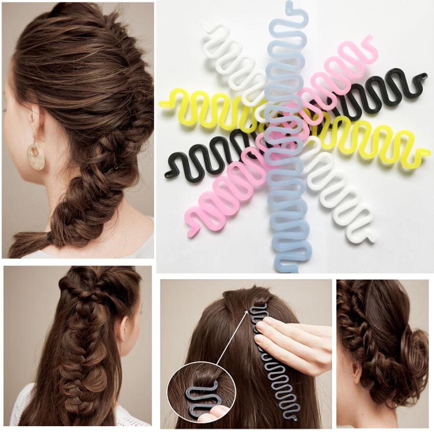 Vrouwen Lady Franse Haar Vlechten Tool Roller Met Haak Magic Hair Twist Styling Bun Maker Haarband Accessoires: Default Title