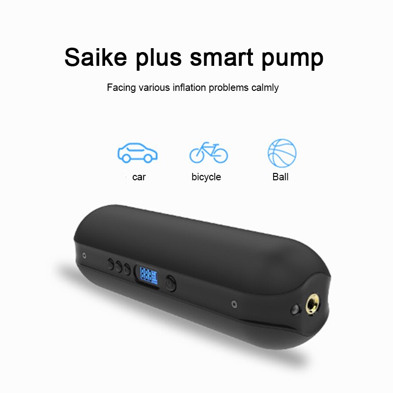 Bicycle Smart Multi-function Electric Pump, High-pressure Mini Portable Household Air Pump Riding Equipment Bicycle Pump