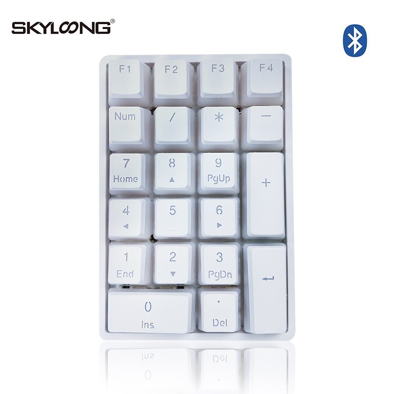 Skyloong SK21 GK21 Mini Mechanische Tastatur 21 Schlüssel Tragbare Numerische Numpad USB Bluetooth kabellos RGB Hintergrundbeleuchtung Spielen Zubehör: GK21S Blutooth / Gateron  Braun