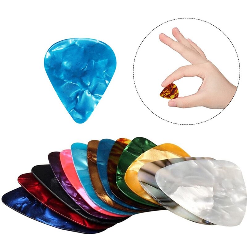 Lot De 160 Médiators De Guitare En Celluloïd De 0,46 Mm Avec Médiators Fins Et Colorés Pour Basse, Guitares Acoustiques électriques Et Ukulélés