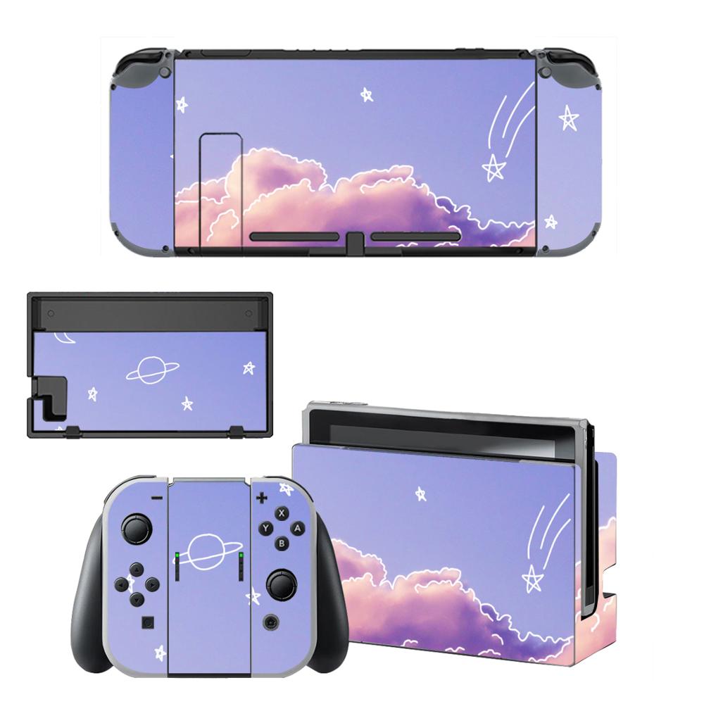 Pegatinas de la estrella del cielo estrellada para Nintendo Switch, pegatinas de la piel para la consola Nintendo Switch y el controlador Joy-Con: KQBYSNS0033