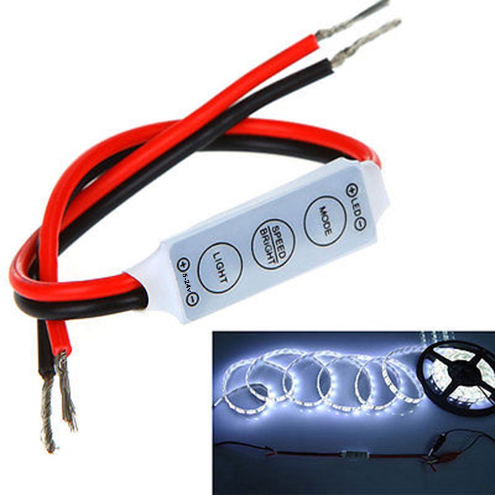 Mini 12V LED Strip Light Dimmer Controller met Aan Uit Schakelaar voor 3528 5050 27*1.2*0.5 cm krachtige functies