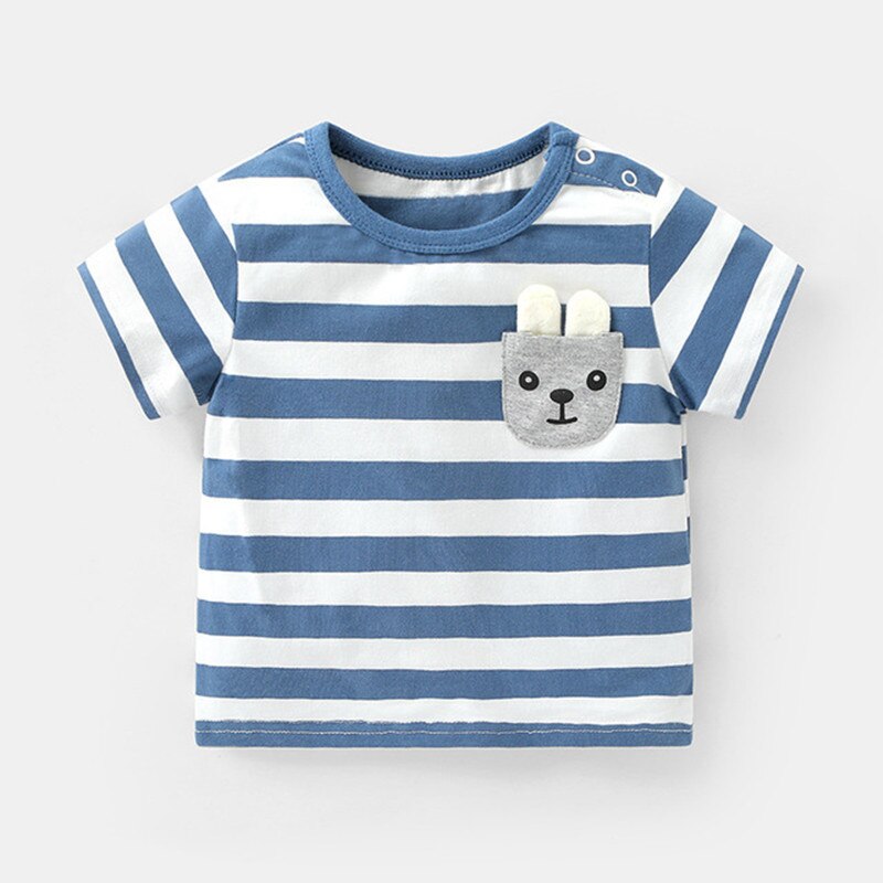 Baby Jongens Meisjes T-shirts Cartoon Print Zomer Baby Kids Tops Tees Korte Mouw Peuter T-shirts Kinderen Kleding 1-4Y: TS042 / 80 (12-18M)