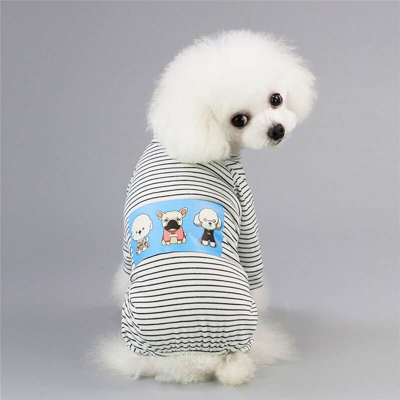 Ff135 dog summer jumpsuit rompers pet dog cotton coverall spring clothes: black / XL