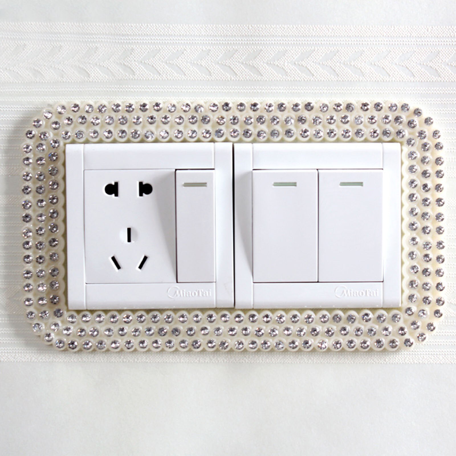 18 Stijlen Europese Stijl Draagbare Socket Decals Schakelaar Luxe Vierkante Kant Lichtschakelaar Cover Pastel Home Decor 1 Stuk