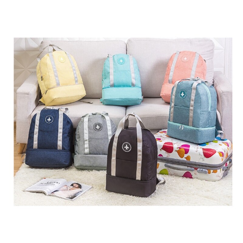 -Men Women Multi-Function Travel Backpack Fitness Bag Travel Large Capacity Waterproof Clothes Shoes Storage Bag