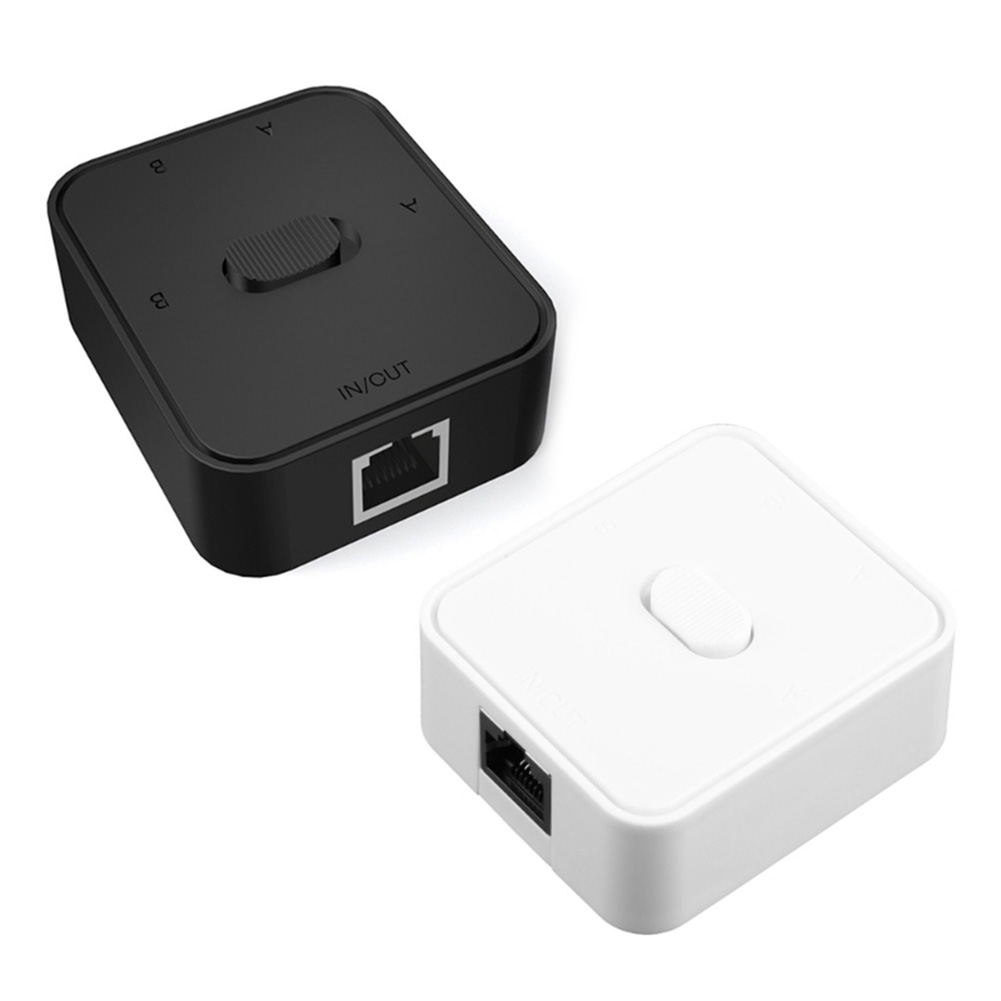 Selettore switch di rete RJ45 a 2 porte 2 in 1 uscita/1 ingresso 2 uscite Switcher di rete Splitter Switch di rete Distributore di rete Gigabit