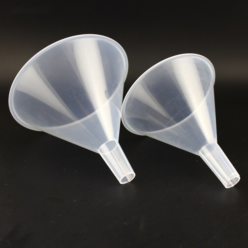 Plastic funnel transparent small mini 120 150mm triangular separating funnel large large diameter water leak model