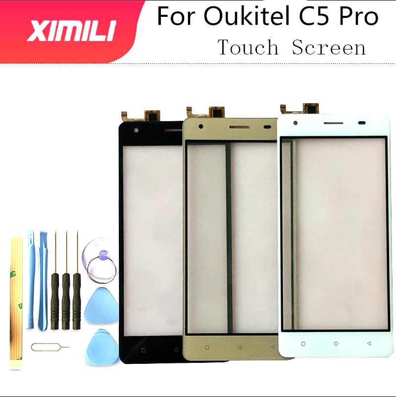 5.0 pouce testé bien 100% pour Oukitel C5 Pro écran tactile Original verre panneau écran tactile pour C5 Pro + outils + adhésif