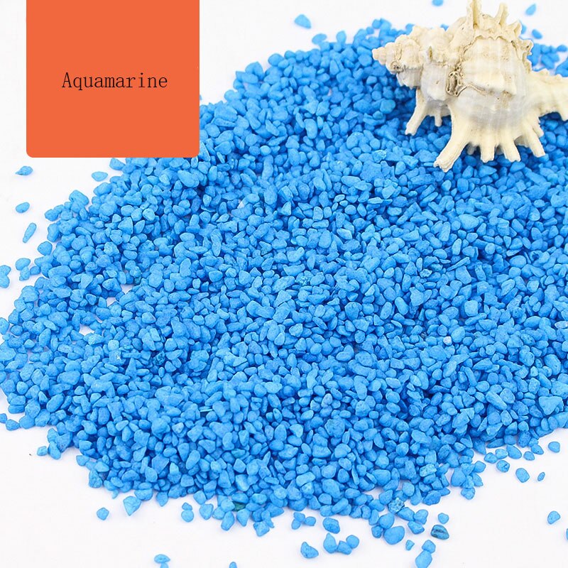 Fish Tank Decoration Aquarium Decoration StoneLuminous Stone Garden Decoration Stone Landscape Sand: Aquamarine 500g
