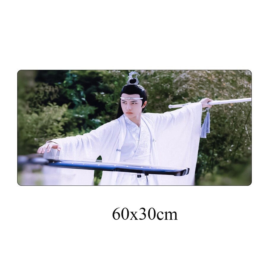 DIY Custom The Untamed Mouse pad Xiao Zhan Wang yibo Large Gaming Mousepad Locking Edge 60x30cm Cool Durable Computer Desk Mat: Dark Grey