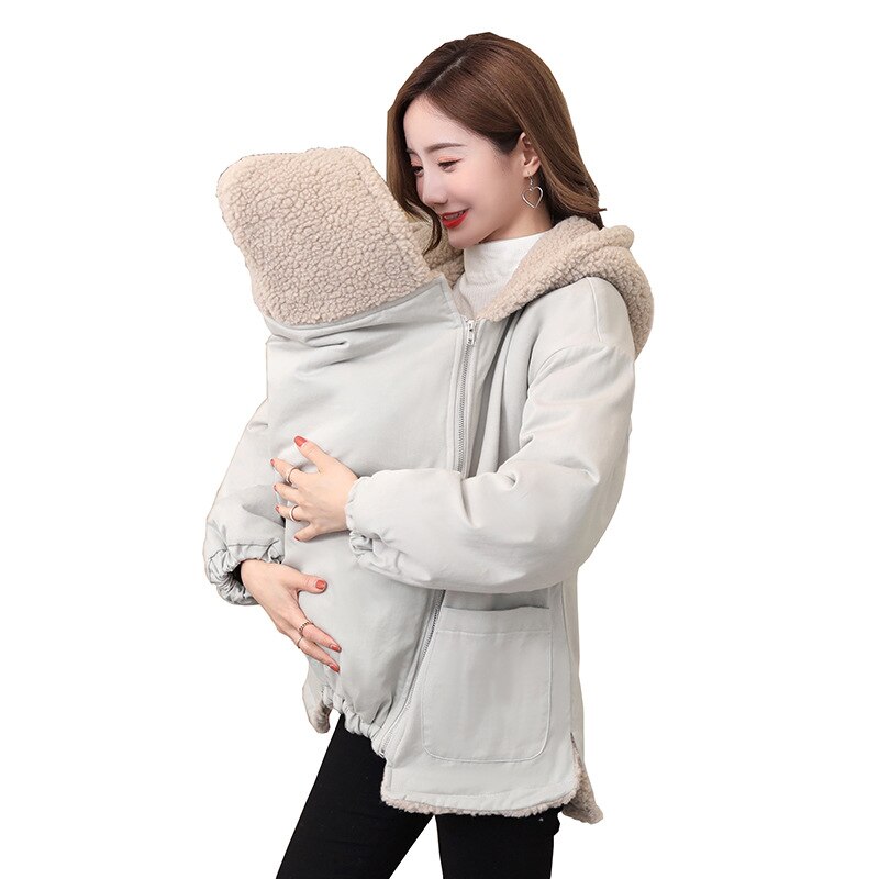Hiver vêtements de grossesse manteau de maternité vêtements de grossesse hiver maternité veste bébé douche manteau bébé transporteur manteau femmes veste