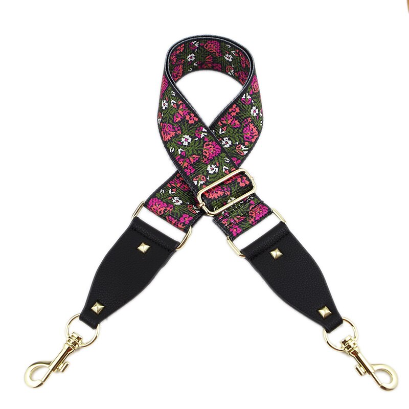 handtassen strap keten patroon gouden gesp canvas tas riem studs trendy bedrijf schouderbanden qn326: studs rose red flowe