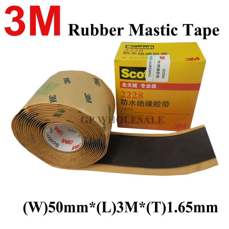 3M 2228# Gummi Mastix Band, Isolierband, Selbst-verschmelzen nasser und Feuchtigkeit Widerstand, Energie kabel Jacke Dichtung