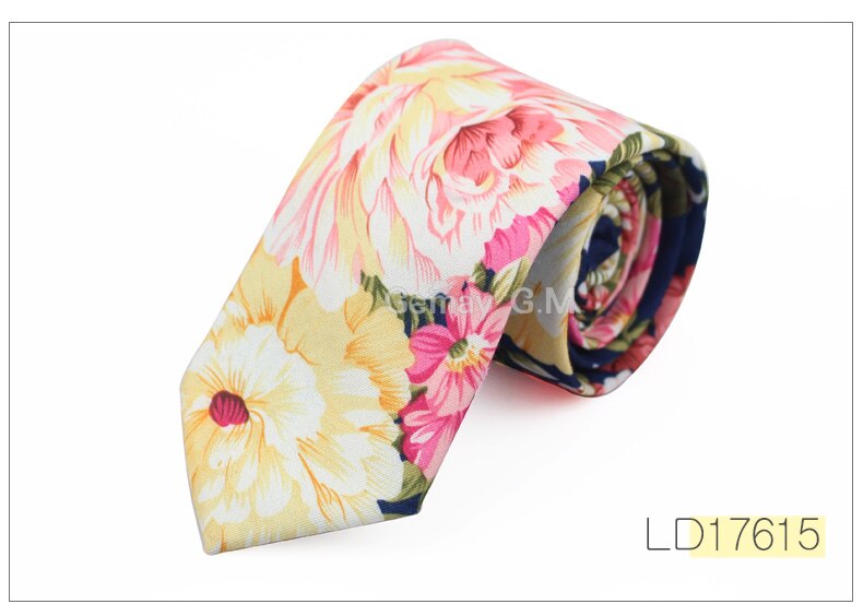 Floral Tie for Men Narrow Casual Mens Ties for Wedding Party Flower Skinny Neckties for Women Printed Male Neck Ties