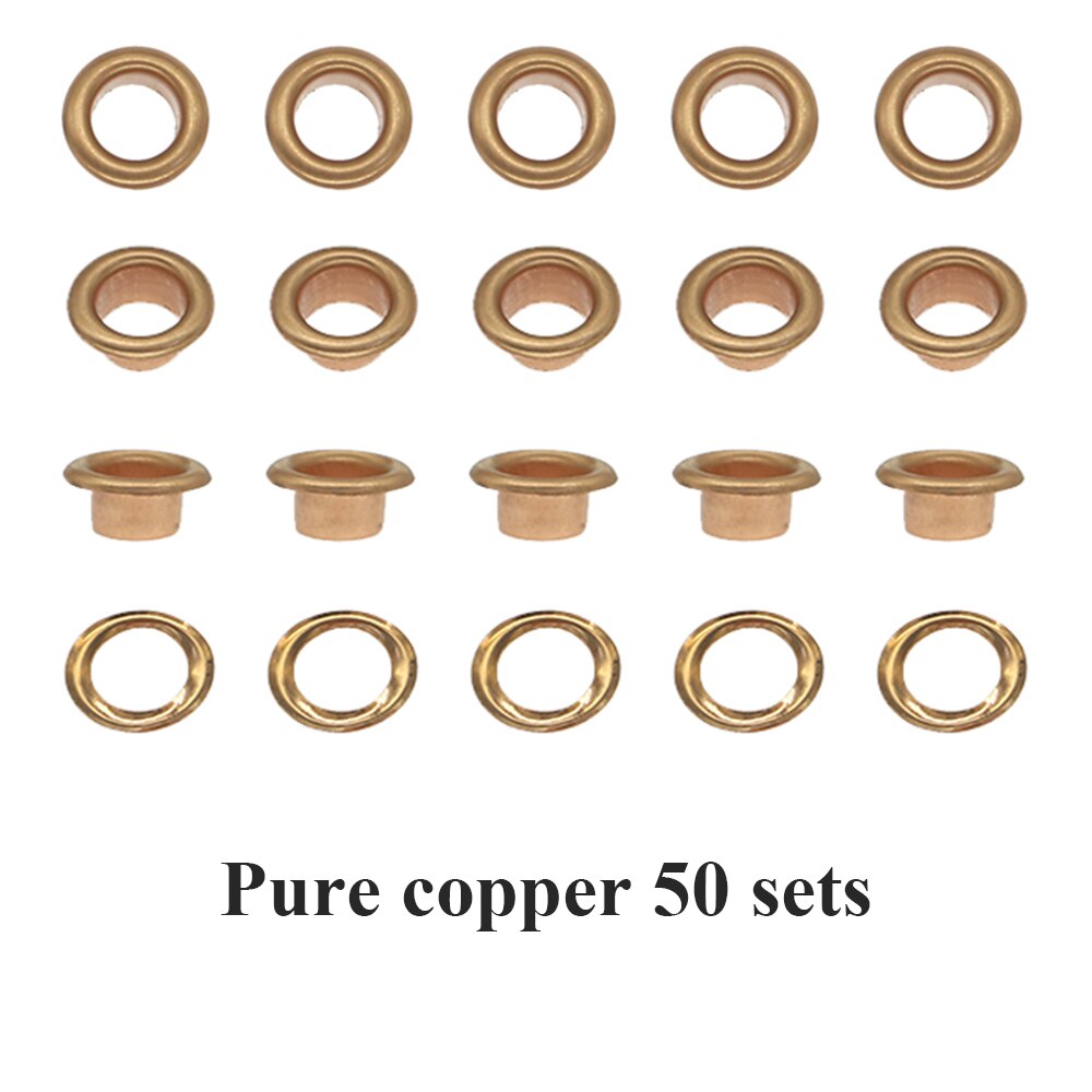 Special offer 50/100sets/pack(Outer diameter)9.5mm(internal )5mm price silver eyelets for bags: Pure copper 50 sets