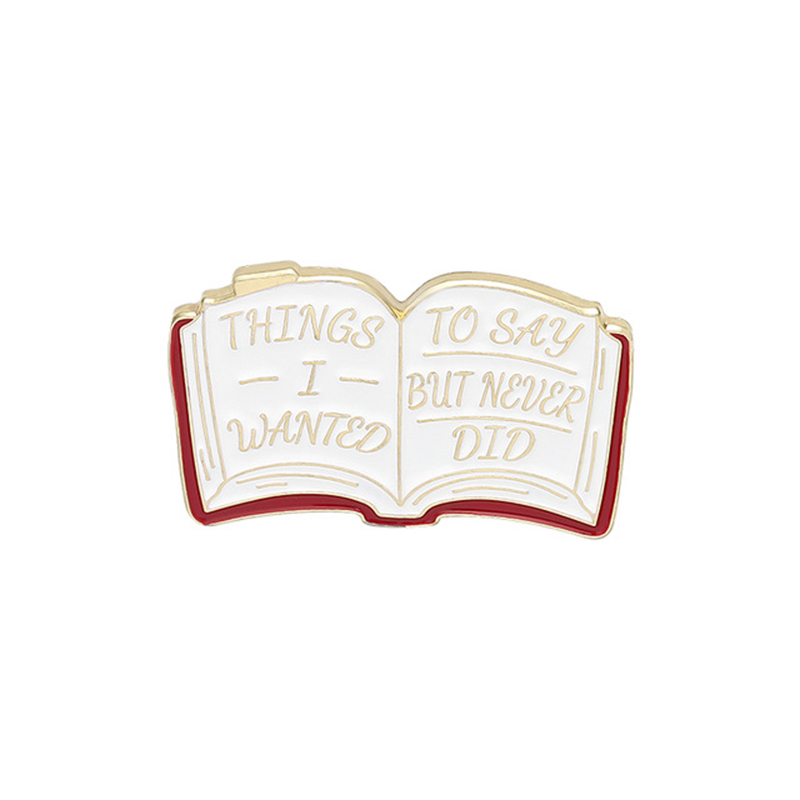 Boeken Serie Emaille Pins Wat Ik Was Gonna Zeggen Een Goed Boek Is Altijd Te Korte Grappige Banner Rugzak Broches badges Voor Vrienden: Style 7