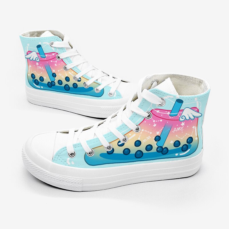 Amy En Michael Originele Mode Vrouwen Sneakers Kleurrijke Hand Geschilderd Canvas Schoenen Studenten Chic Casual Gevulkaniseerd Schoenen
