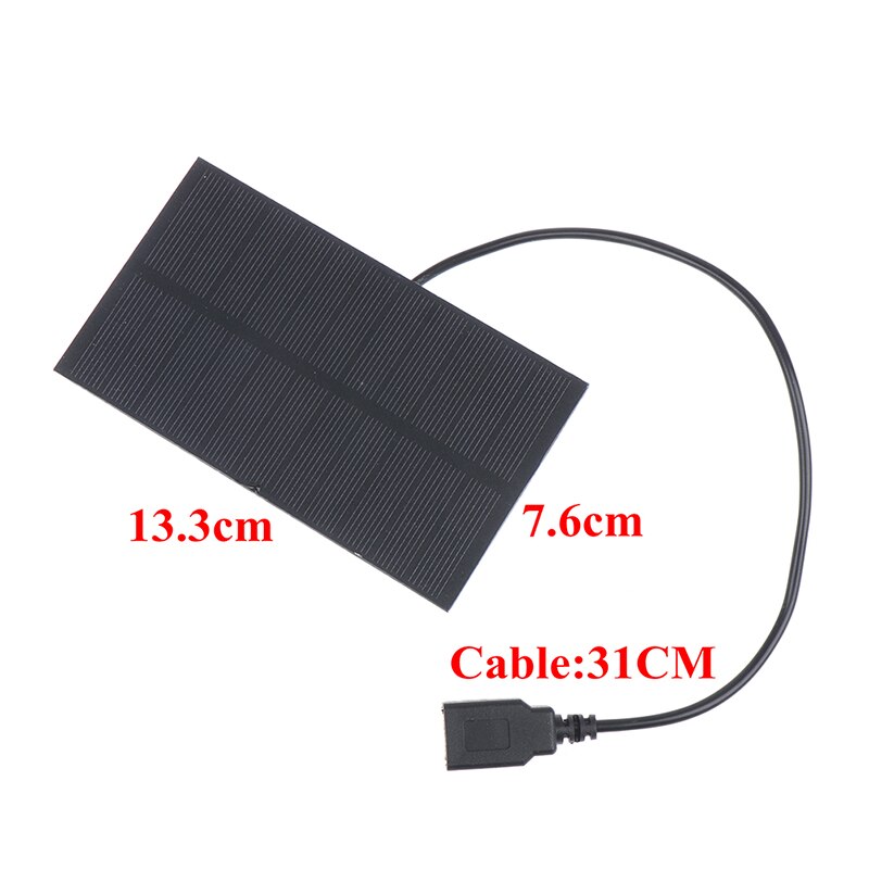 1pcs 5V 1.5W Output USB Solar Battery 5.5V 1.65W Charger Solar Panel 3.7V 18650