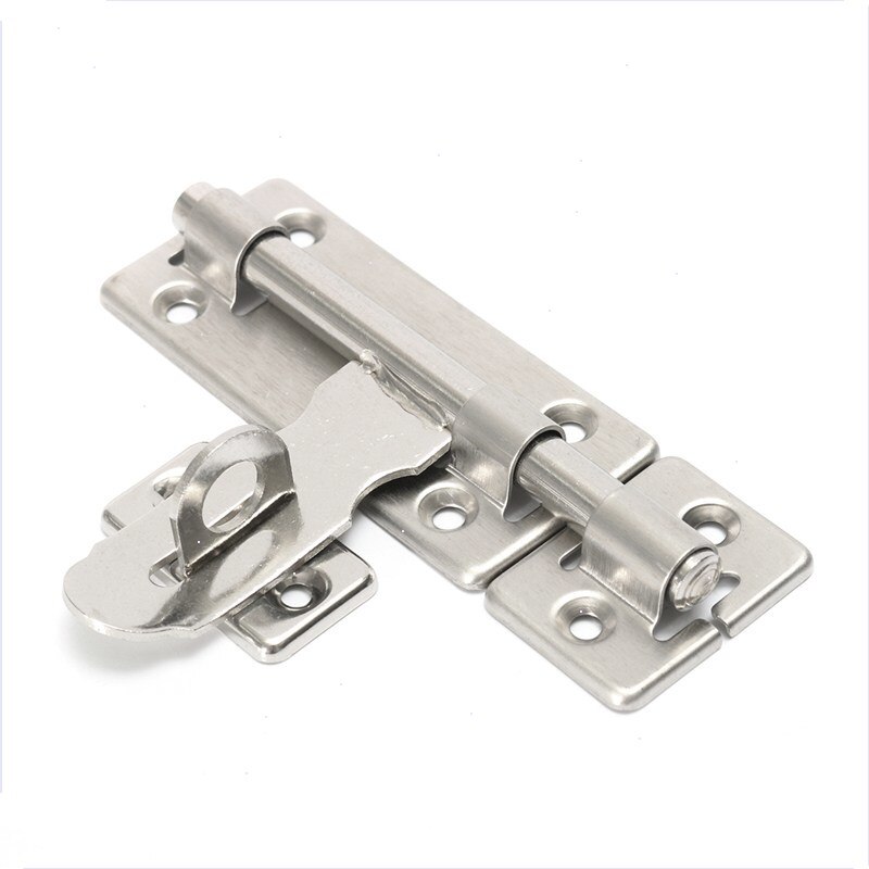 4Inch 5inch 6inch Stainless Steel Hardware Door Lock Barrel Bolt Latch Padlock Clasp Set Brushed Stainless Steel