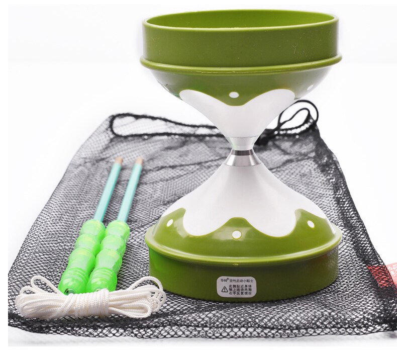 Juguete clásico de 3 rodamientos para niños, cuenco con varillas de mano, malabares de cuerda, juego de Yoyo chino giratorio, , juguete al aire libre,