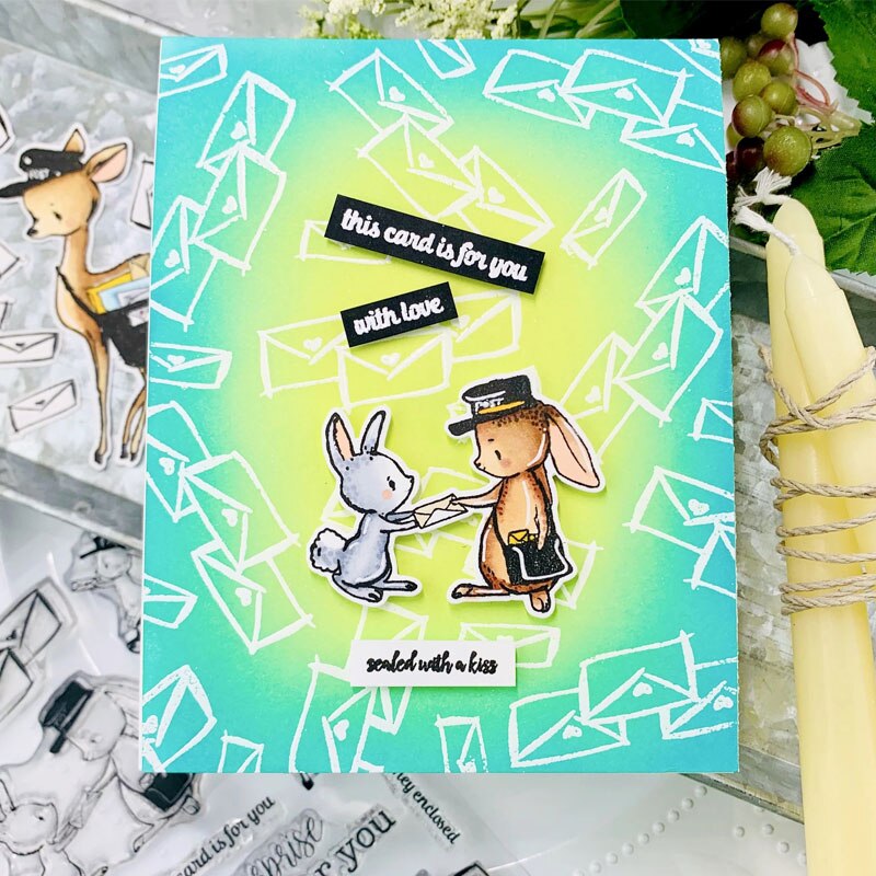 Post Briefträger Klar Briefmarken Koordination Schneiden stirbt für DIY Scrapbooking Karten Silikon transparent Stempels Neue