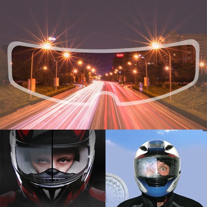 Clear Anti-Fog Patch Film Motorhelm Fog Resistant Screen Lens Universele Voor Volledige Half Gezicht Off-Road helmen