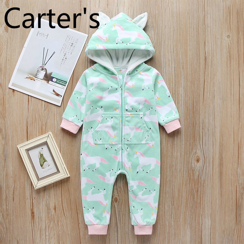 Carter's newborn baby boy bodysuit Baby Girl Winter Clothes Baby Long Sleeve Jumpsuit Baby Winter Clothes 24 Month Girl Clothes
