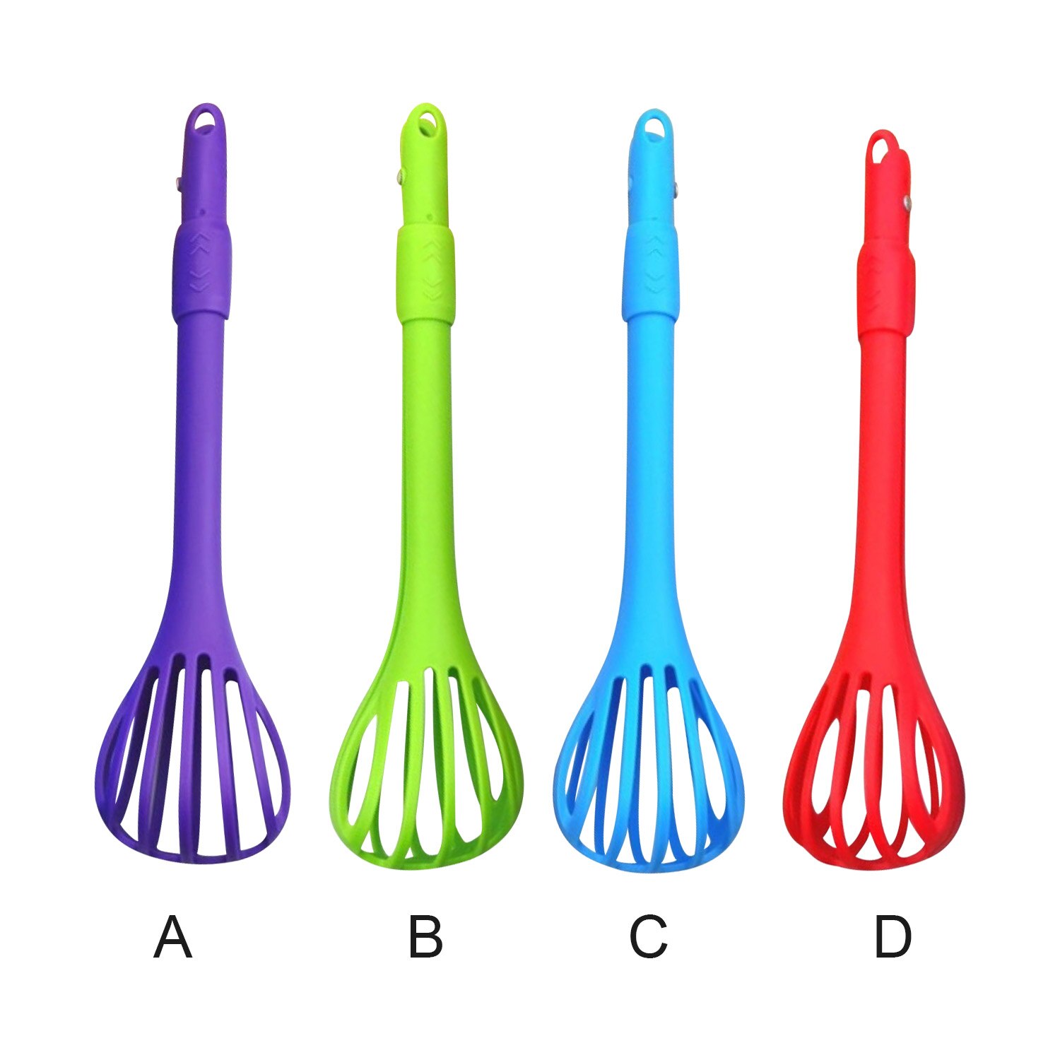 Egg Whisk Kitchen Mixer 2-in-1 Egg Beater Plastic Small Balloon Blender for Blending Stirring Beating