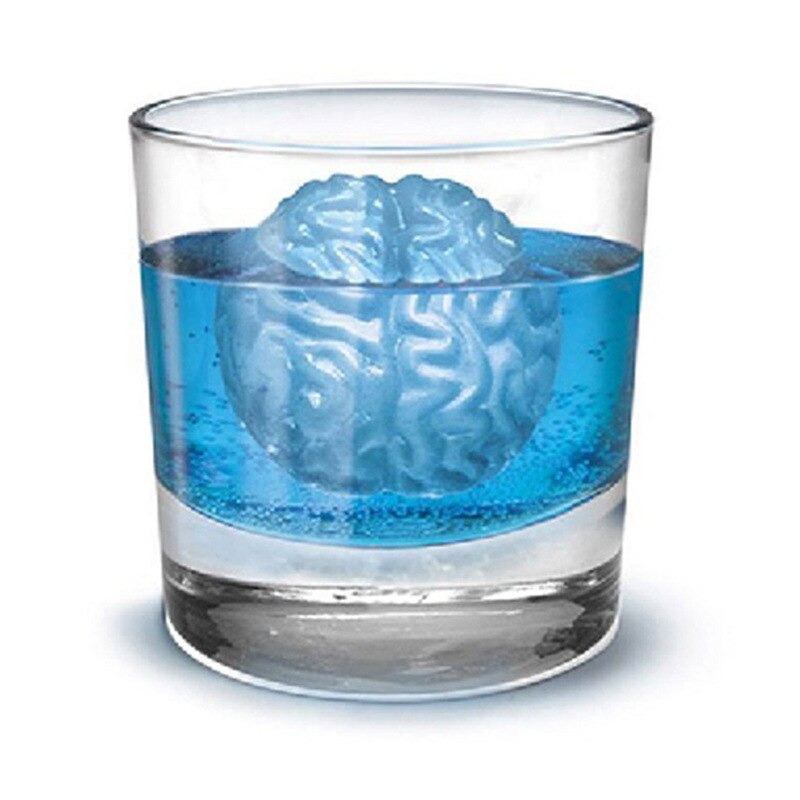 1pc Funny Brain Modeling 4-Cavity Ice Cube Tray Silicone Cocktail Whiskey Mold Kitchen Ice Tools For Iced Drinks Fruit