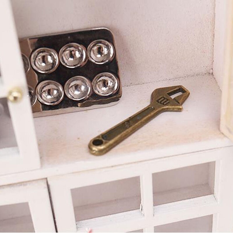 2 stk 1:12 dukkehus miniature nøgle til børn stue dekoration