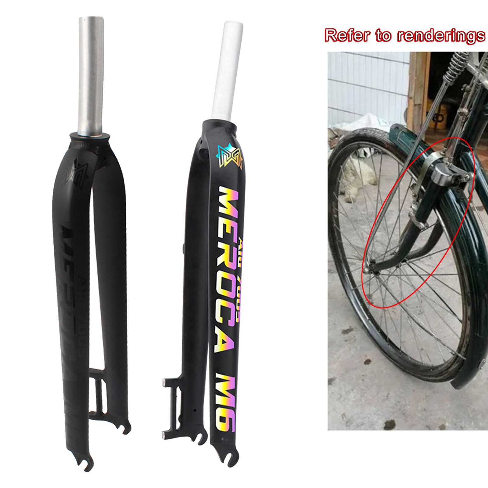 Aluminum Alloy Rigid Disc Brake Bike Fork 26 inch 27.5 inch 29 inch Wheel for Mountain Bicycle