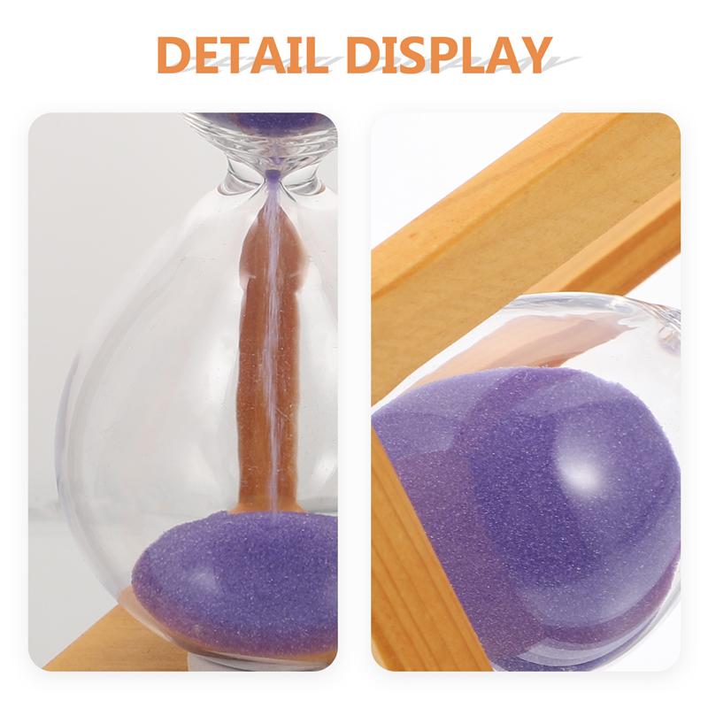 Wooden Glass Hourglass Home Desktop Timer Adornment Simple Timing Tool Home Decor Hourglass