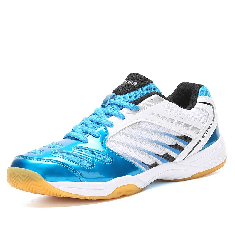 Mens Volleyball Shoes Women Anti-slippery Sole Breathable Sports Sneakers Damping Soft Tennis Badminton Shoes: Blue / 5.5