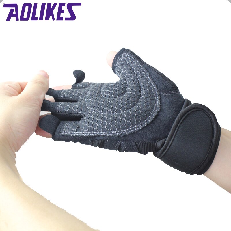 AOLIKES Sports Fitness Body Buliding Training Gloves Multifunction Men Women Sweat Absorption Resistance Weightlifting Gloves