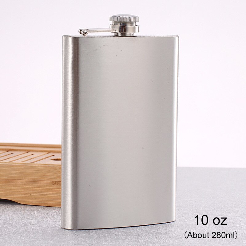 Viiniviskipullo 1-10 oz kannettavaa juoma-astiaa juomari lonkkapullot alkoholipullo ruostumatonta terästä: 10 oz