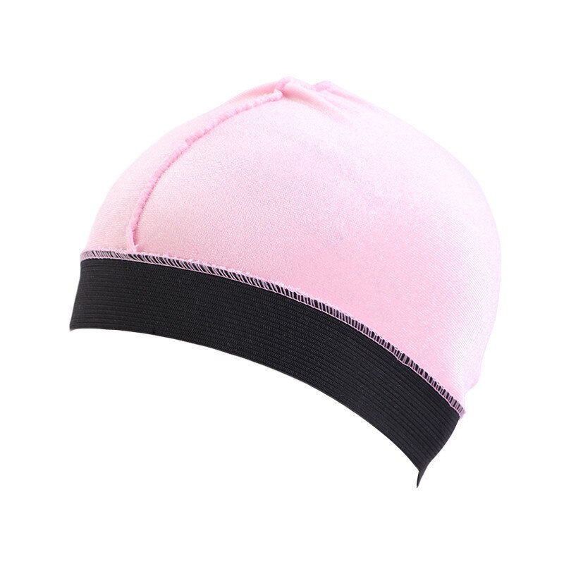Unisex Velvet Wave Caps Satin Breathable Turban Hat Men Hip Hop Durags 1pcs: Pink