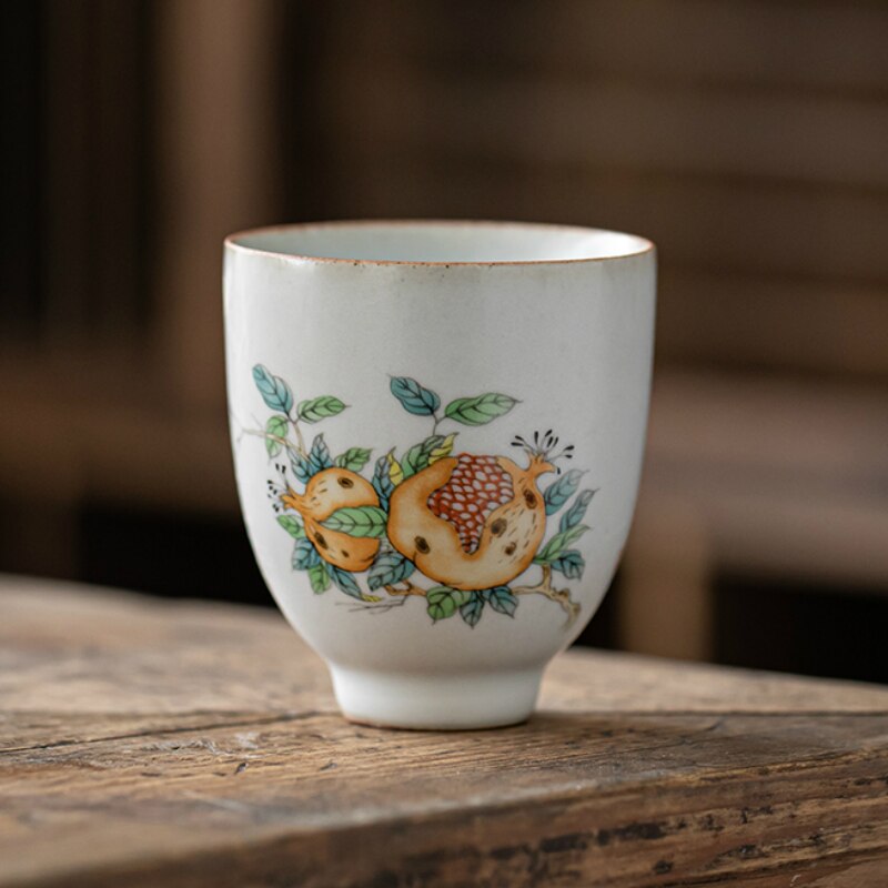CHANSHOVA 100ml tradicional retro chino pintada a mano de estilo Crackle Taza de cerámica china de té porcelana pequeño café taza H301: 6