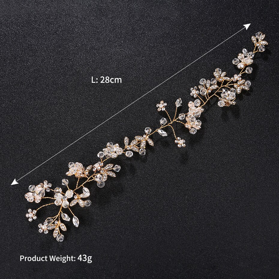 style luxury rhinestones hand-made bridal hair band enamel clover bridal headdress