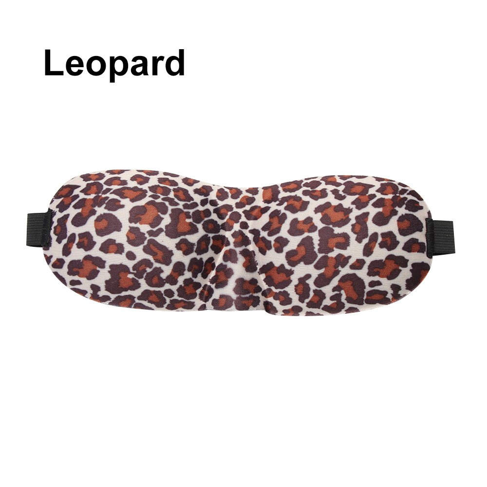 Polyester Schwamm Auge Maske Weich Gepolsterte 3D Schlaf Schwamm Masken Abdeckung Reise Rest Augenbinde Schatten Schlafen Nacht Auge Masken: Leopard