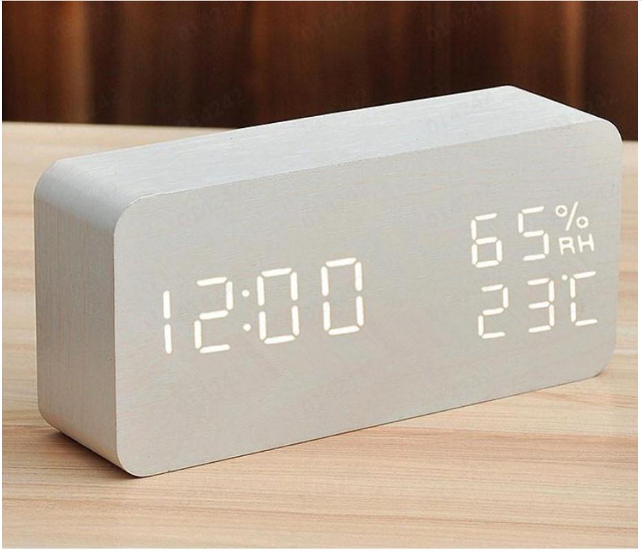 Digitale LED Wekker met Spraakbediening - Dual Alarm, Temperatuur en Snooze