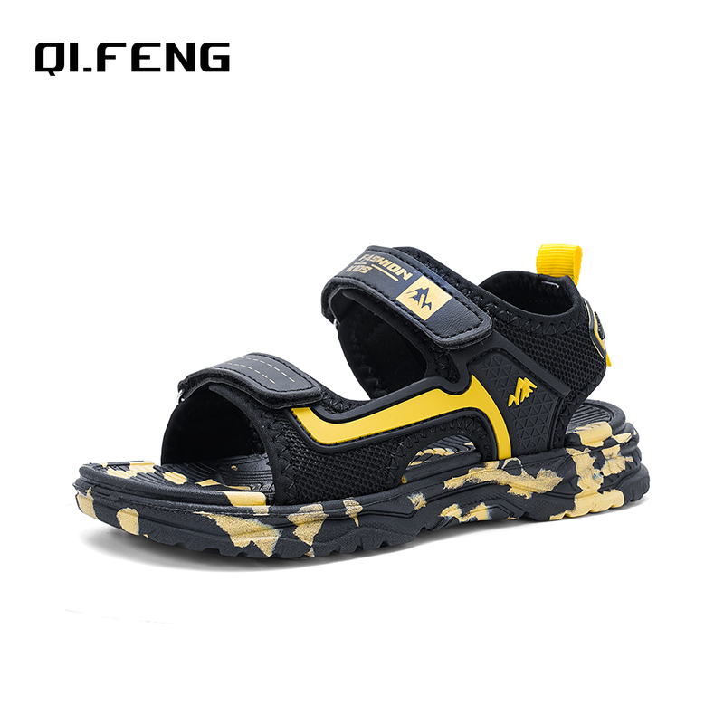 Zomer Populaire Haak Lus Sluiting Camouflage Strand Sandalen Water Sport Slippers Jongens Lichtgewicht Anti Slip Schoenen