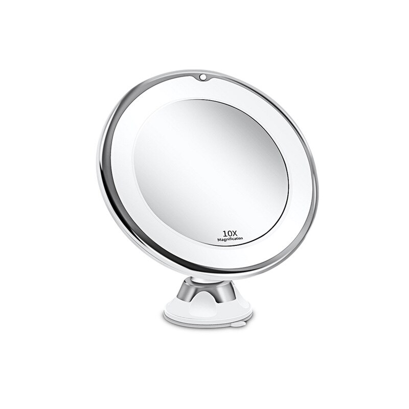 Led spejl makeup spejl med led lys forfængelighed spejl 10x forstørrelses spejl led miroir grossissant forstørrelse: Stil 1
