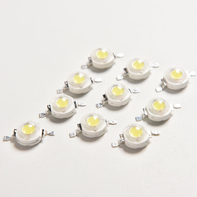 10 Stks/partij 1W Cool/Warm Wit Led Lamp Kralen Lamp Chip Voor Schijnwerper Spotlight High Power Lamp Licht kralen 100-110LM