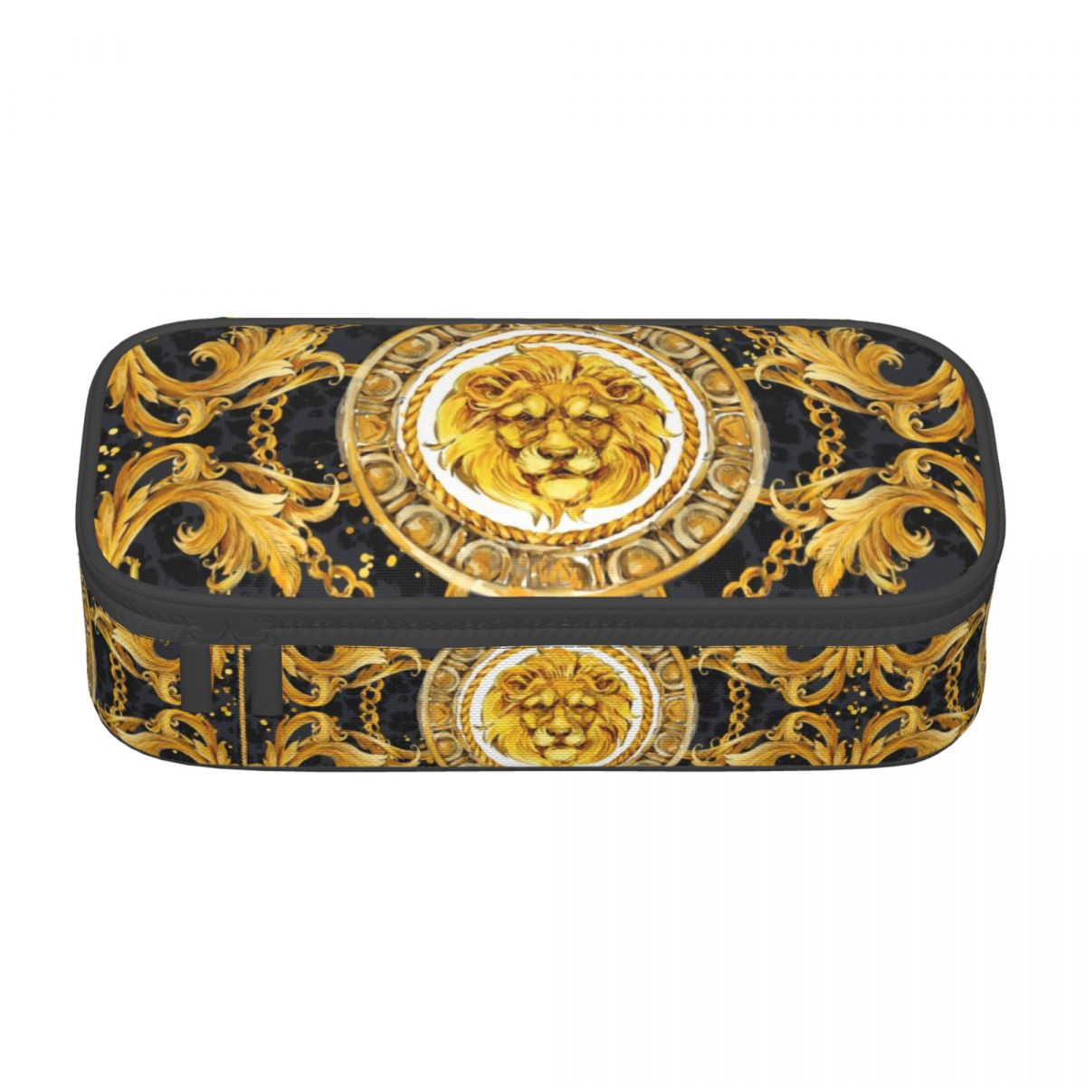 Custom Luxury European Baroque Art Pencil Cases for Girl Boy Large Storage Pen Box Bag Stationery